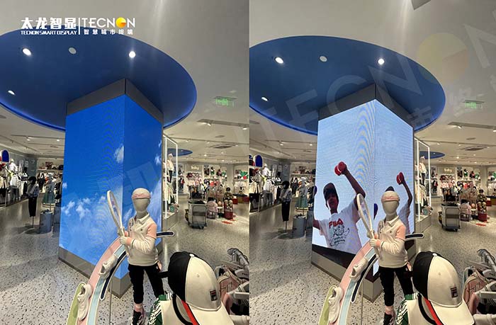 聚焦杭州武林银泰！斐乐儿童店转角 P4 LED 屏点亮商业新焦点