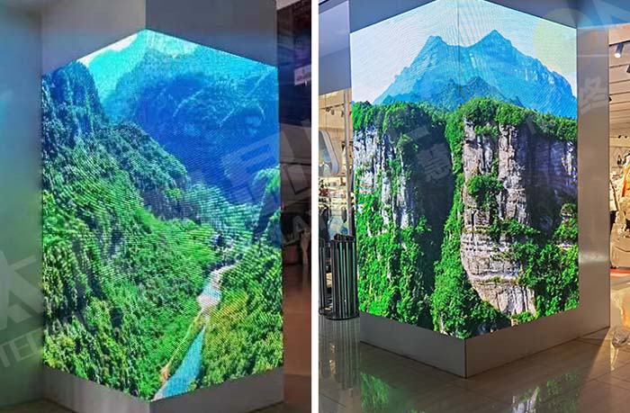 吉林松原商业新地标：斐乐三面转角 P4 LED 屏惊艳登场